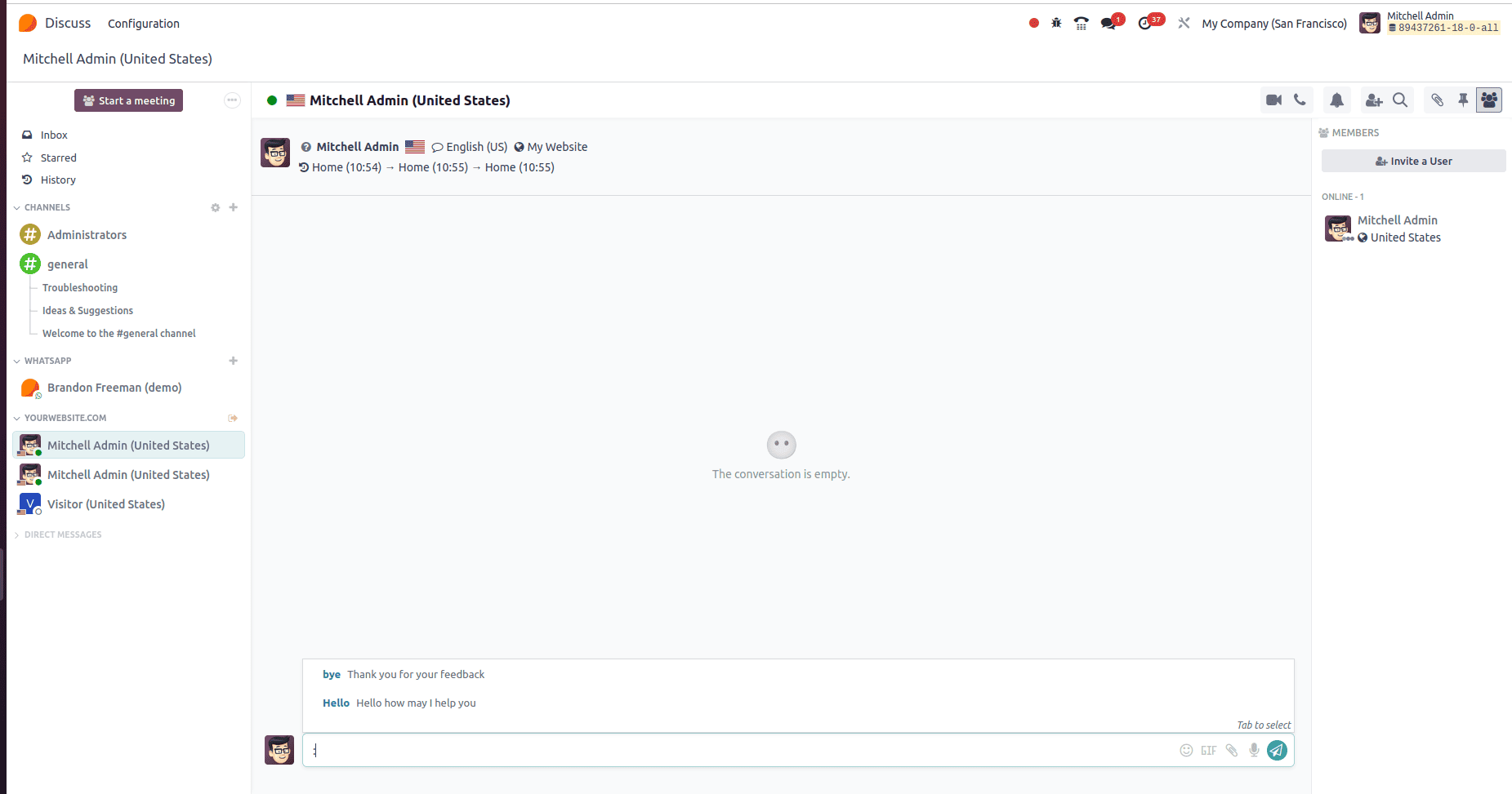 How Canned Responses useful in Odoo 18 Discuss chat-cybrosys