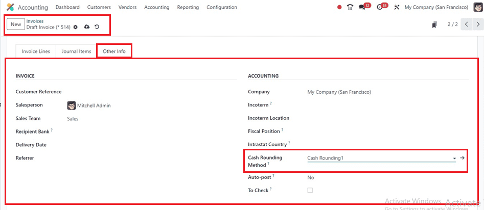 How Does Cash Rounding Apply to Cash Payments in Odoo 17-cybrosys