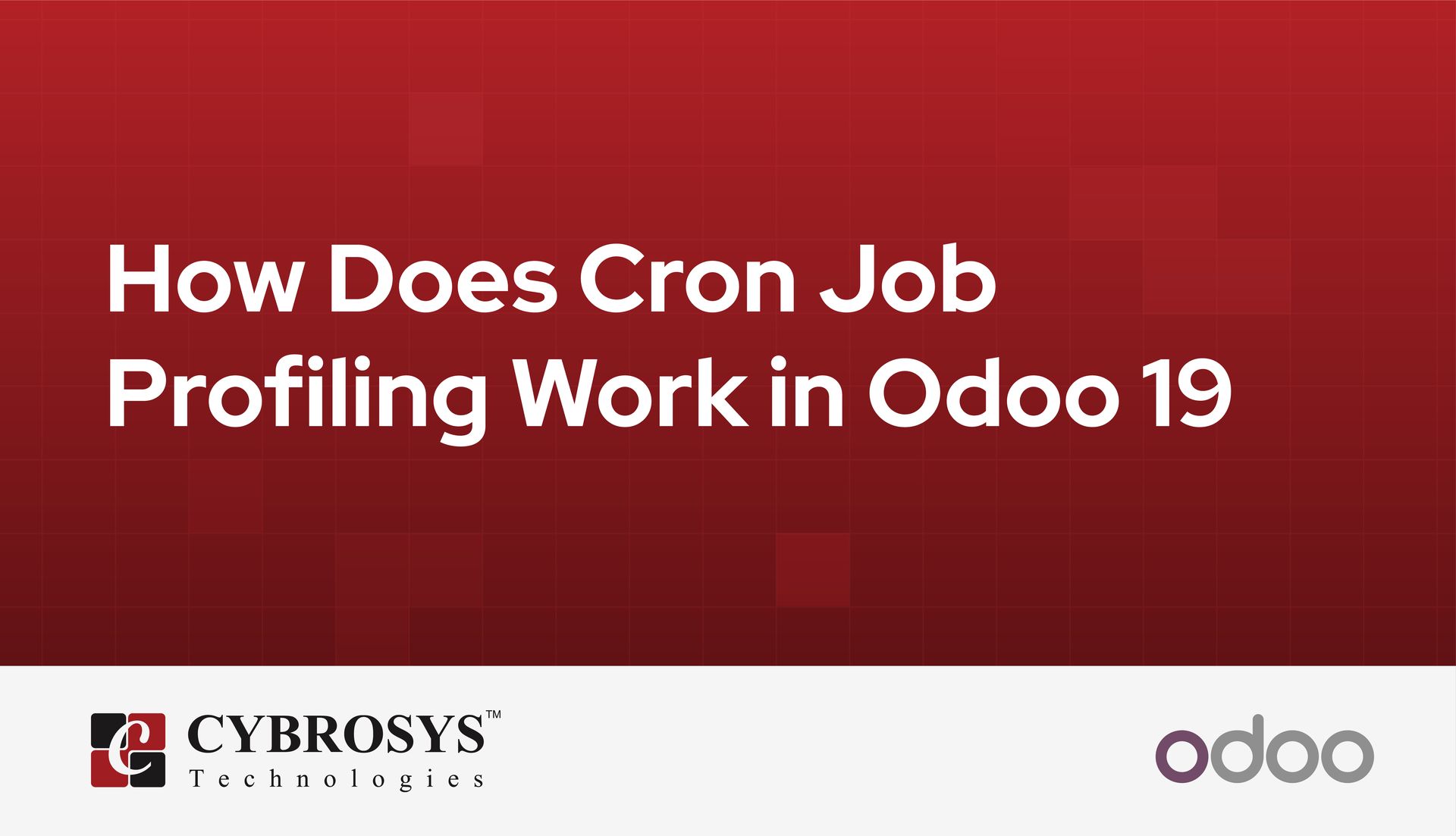 How Does Cron Job Profiling Work in Odoo 19