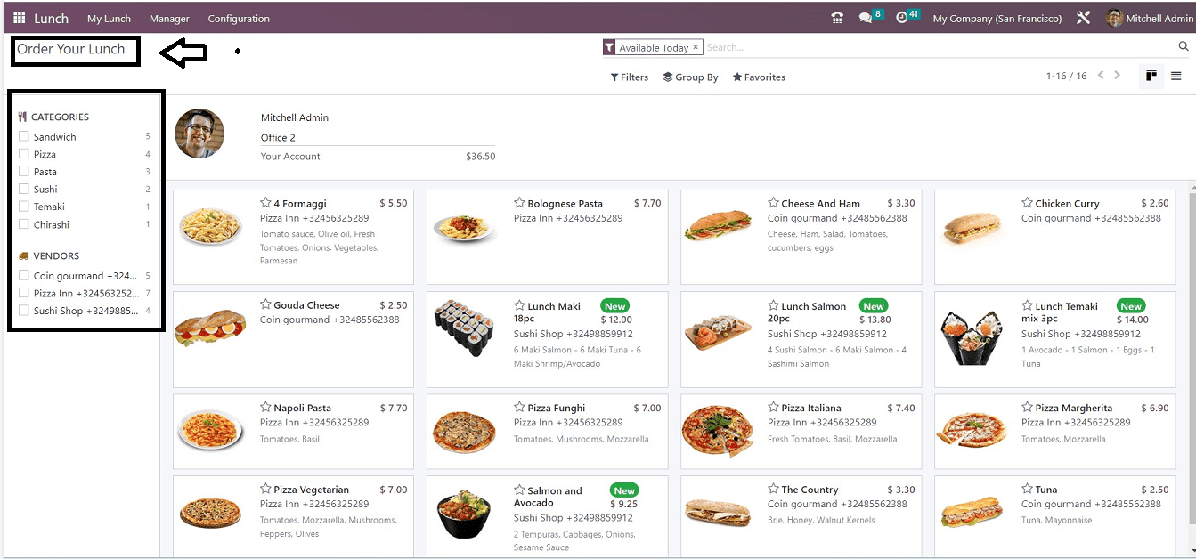 How Does the Odoo 16 Lunch Module Work-cybrosys