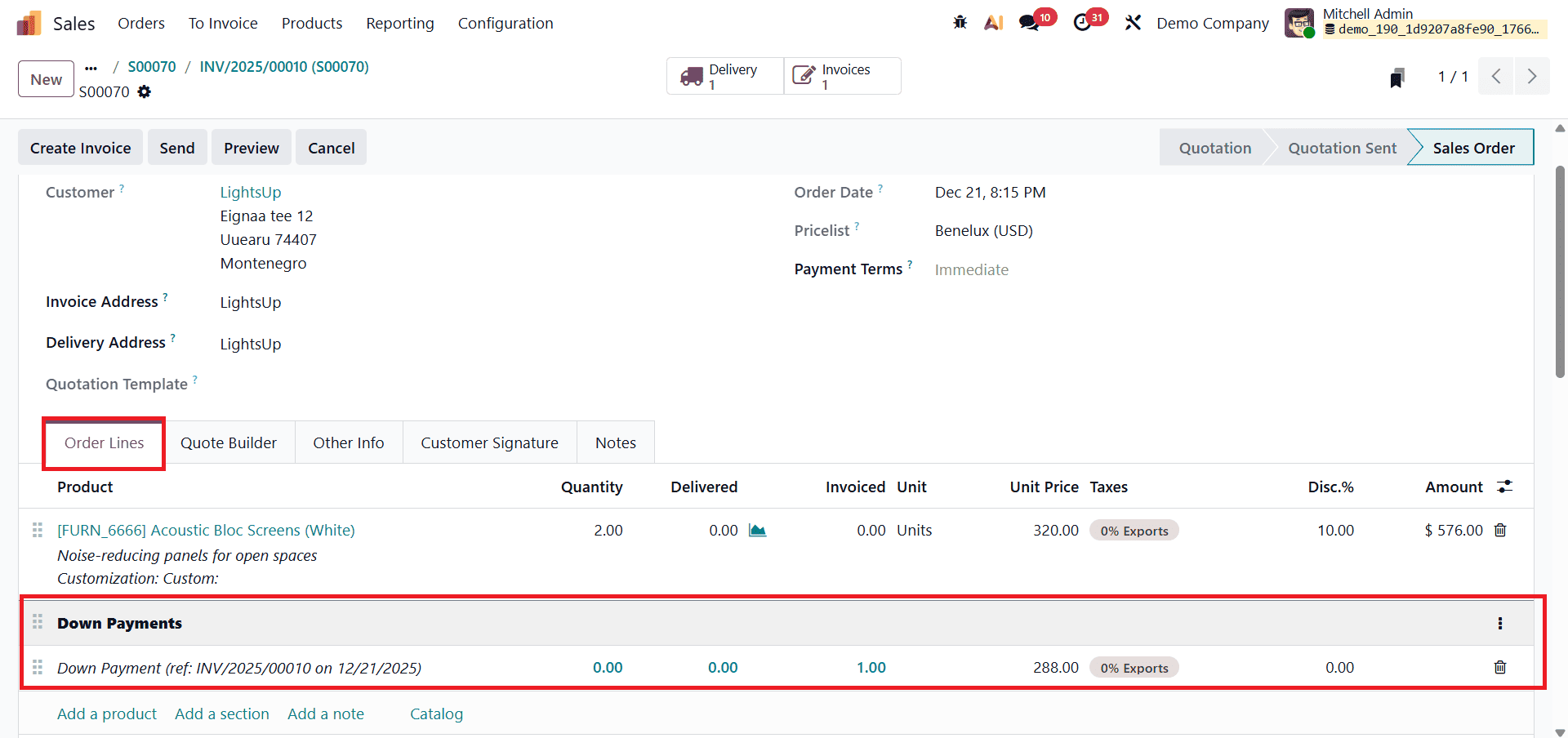 How Down Payment Features in Odoo 19 Simplify and Accelerate Sales
