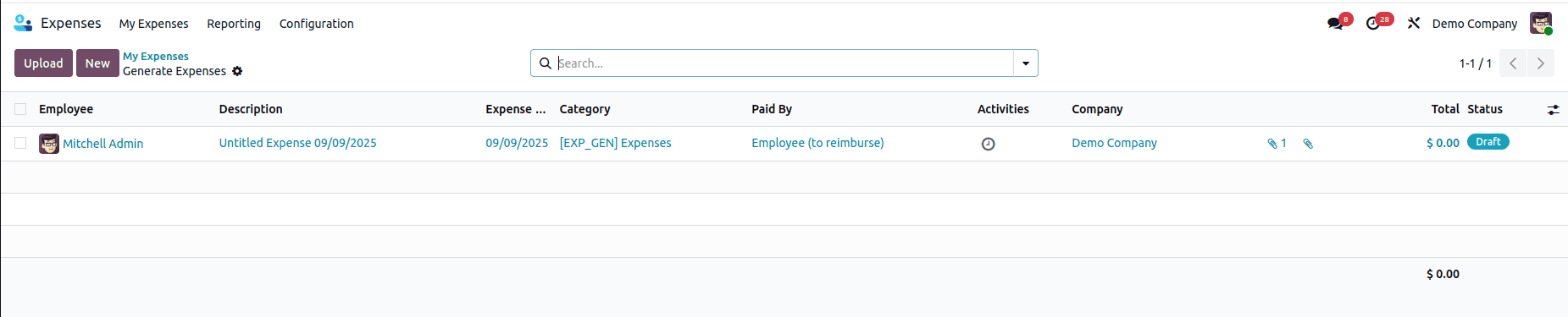 How Employee can Report his Expenses in Odoo 18-cybrosys