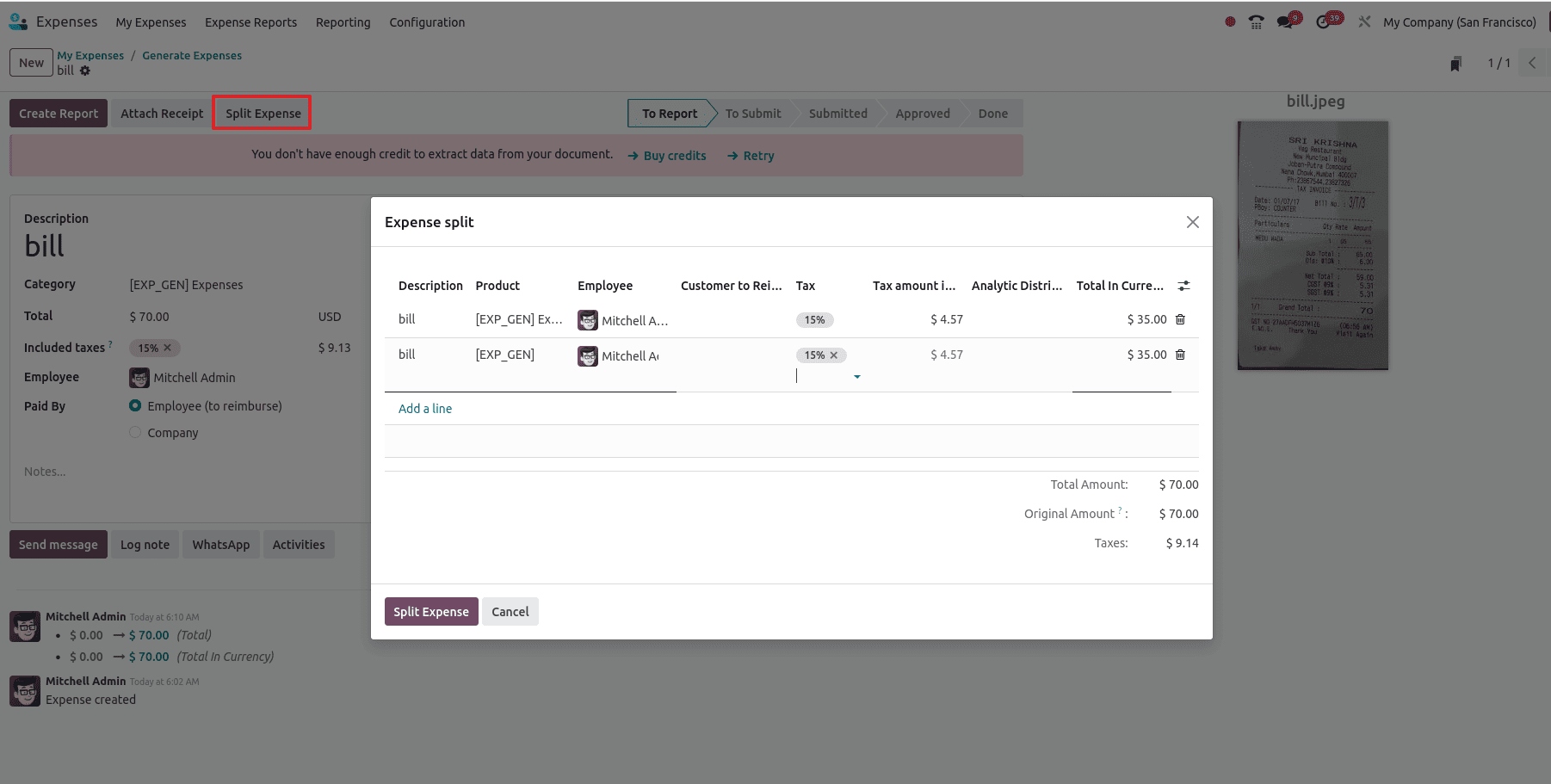 How Employee can Report his Expenses in Odoo 18-cybrosys