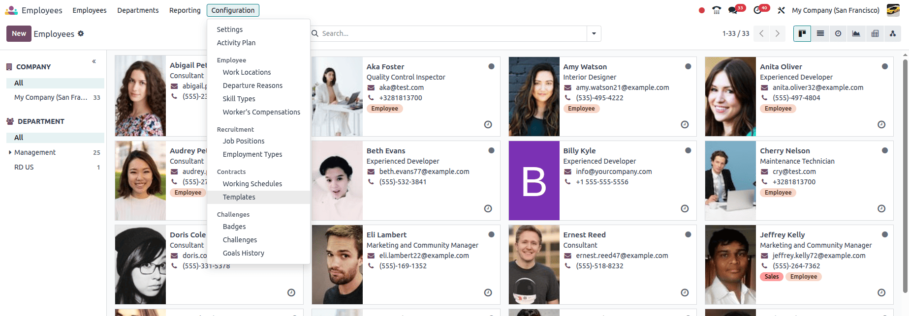 How Employee Data can be Managed in Odoo 18-cybrosys