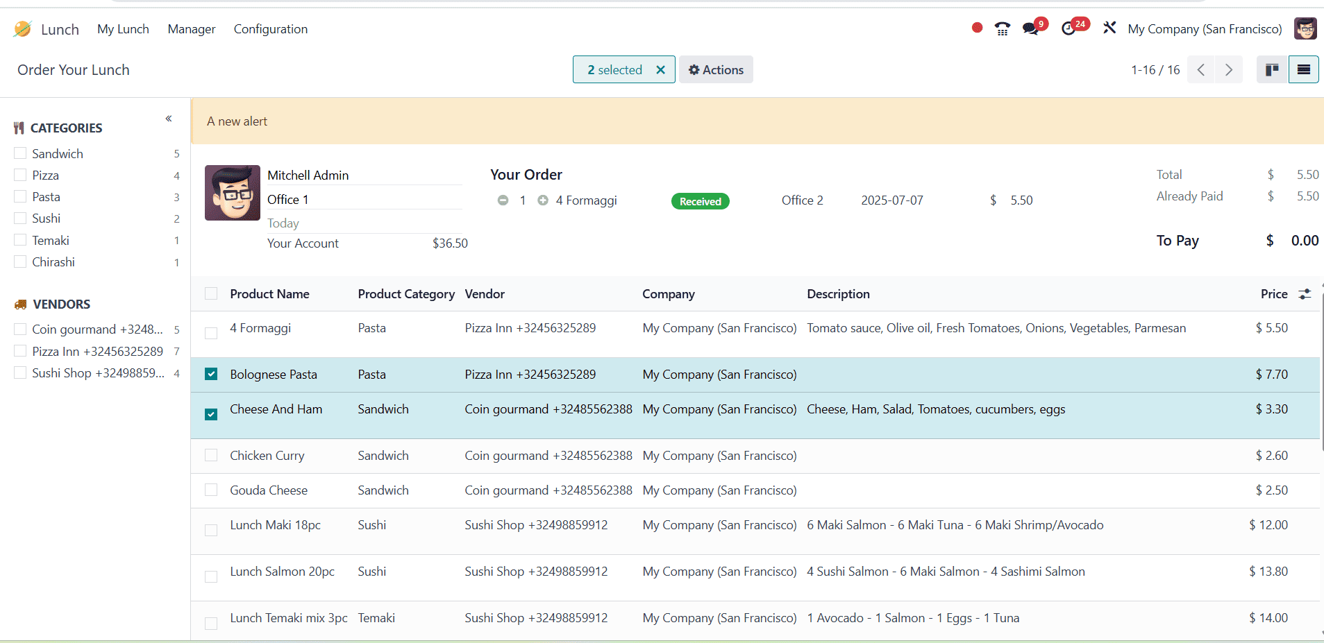 How Employee Lunch Management Can Be Achieved With Odoo 18 Lunch-cybrosys