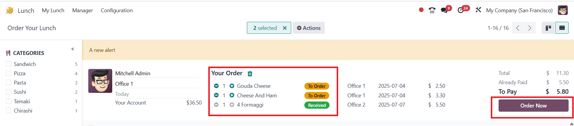 How Employee Lunch Management Can Be Achieved With Odoo 18 Lunch-cybrosys