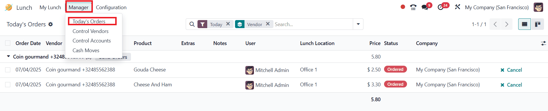 How Employee Lunch Management Can Be Achieved With Odoo 18 Lunch-cybrosys