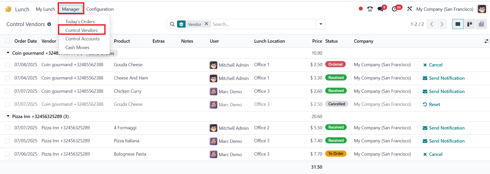 How Employee Lunch Management Can Be Achieved With Odoo 18 Lunch-cybrosys