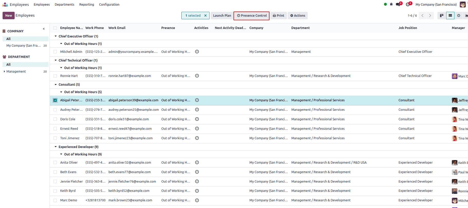 How Employee Presence Control is Managed in Odoo 18-cybrosys