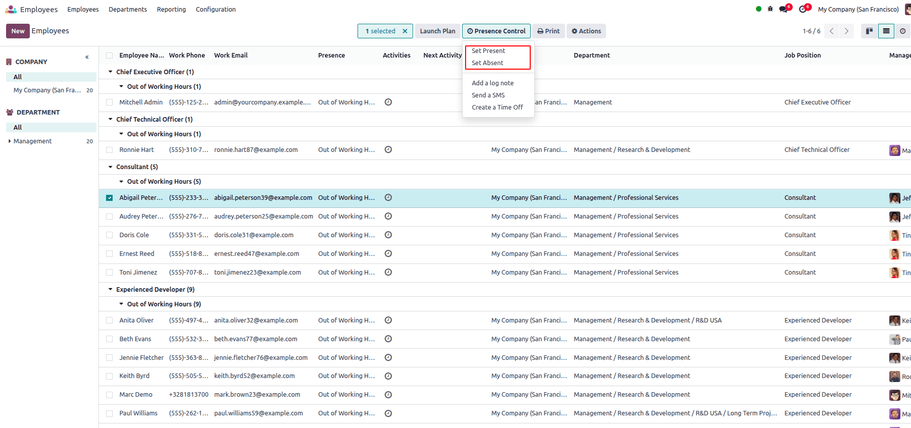 How Employee Presence Control is Managed in Odoo 18-cybrosys