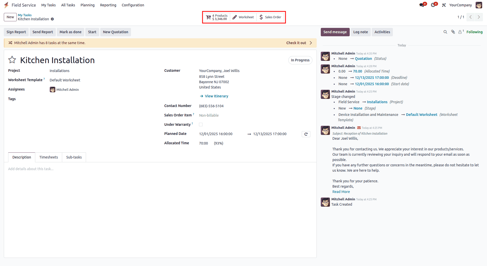 How Field Service Tasks are Managed in Odoo 18-cybrosys