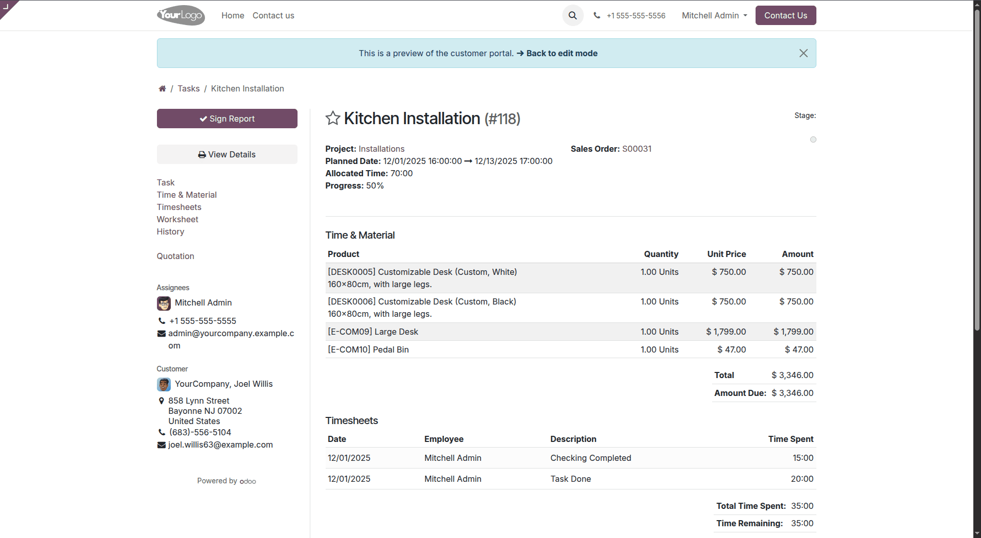 How Field Service Tasks are Managed in Odoo 18-cybrosys