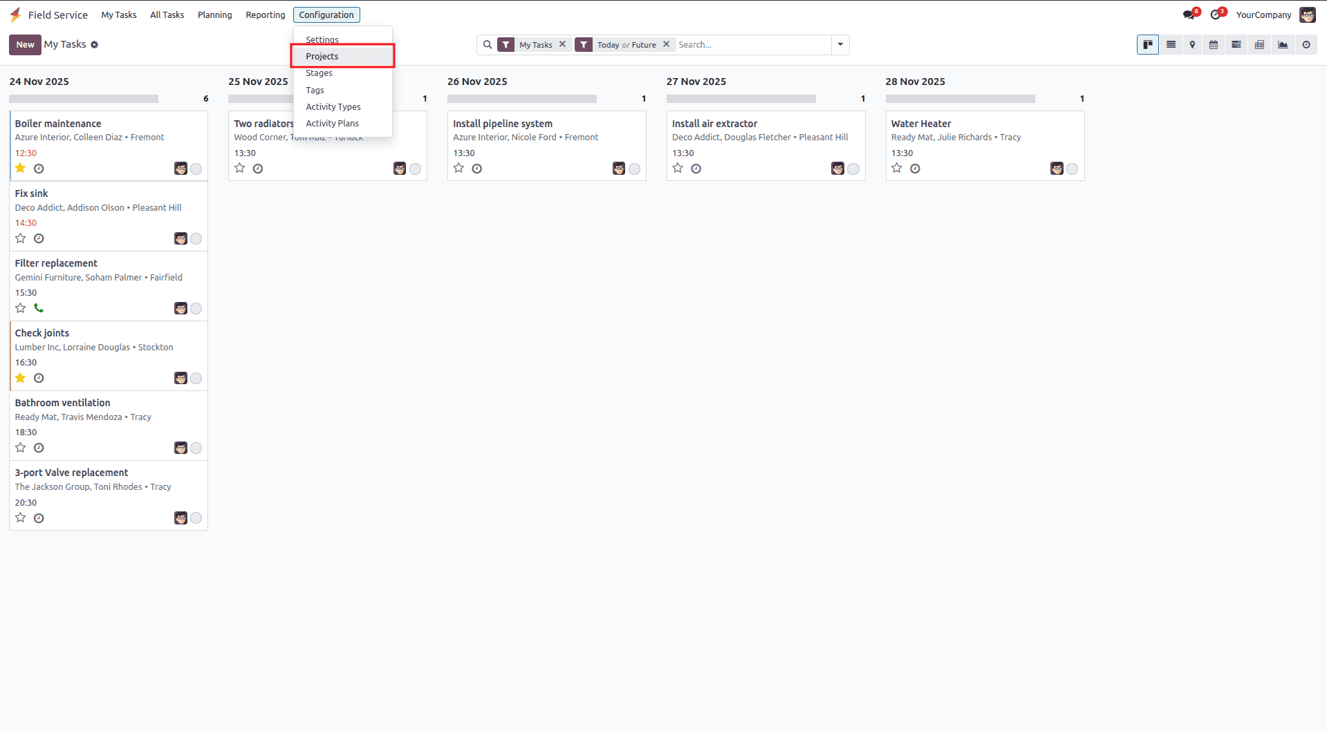 How Field Service Tasks are Managed in Odoo 18-cybrosys