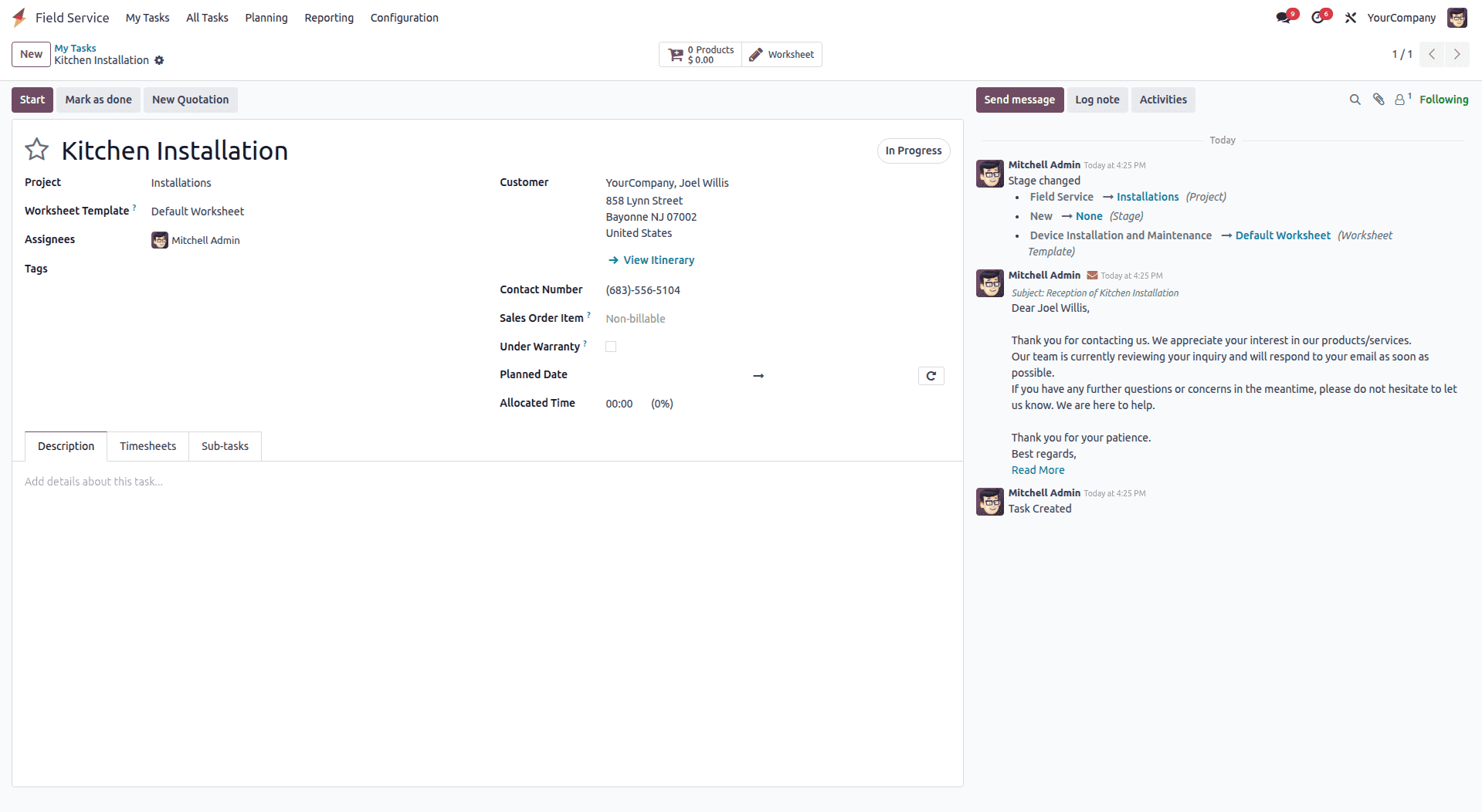 How Field Service Tasks are Managed in Odoo 18-cybrosys
