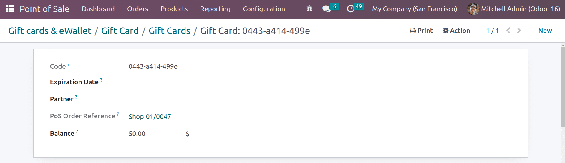 How Gift Cards Works in Odoo 16 POS-cybrosys