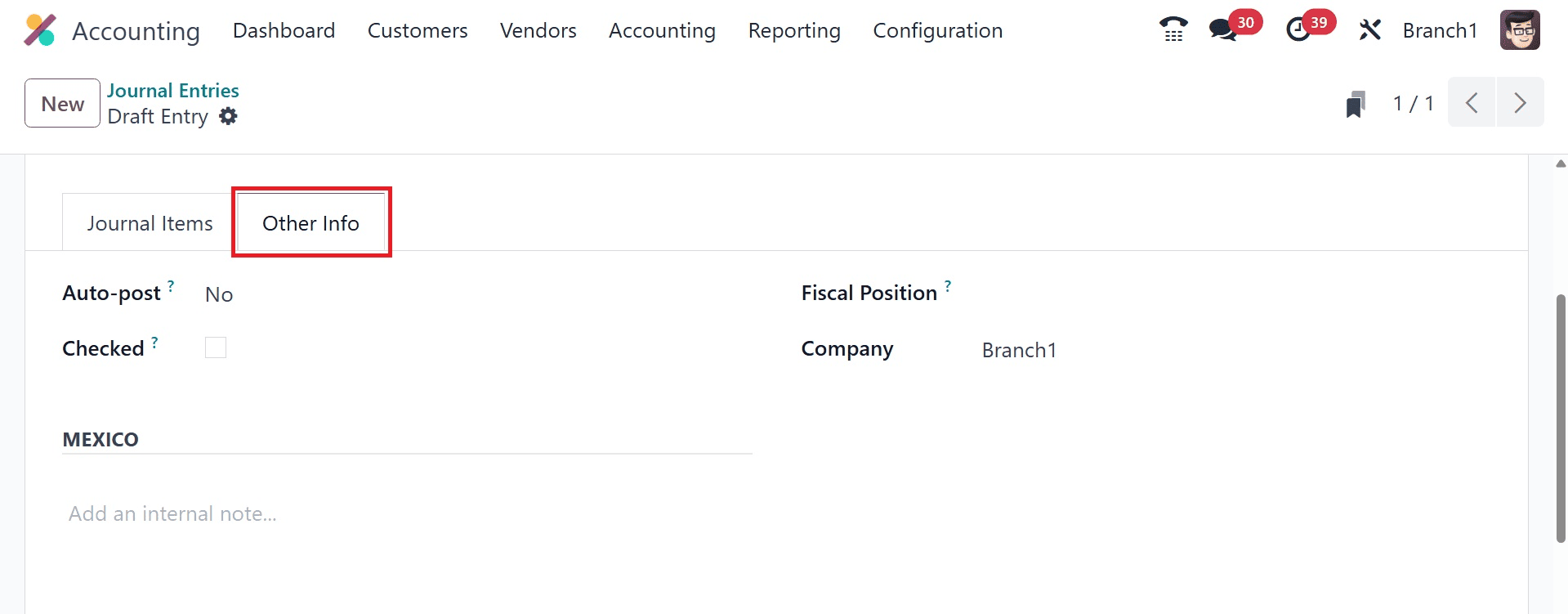 How Journal Entries & Journal Items are Recorded in Odoo 18 Accounting-cybrosys