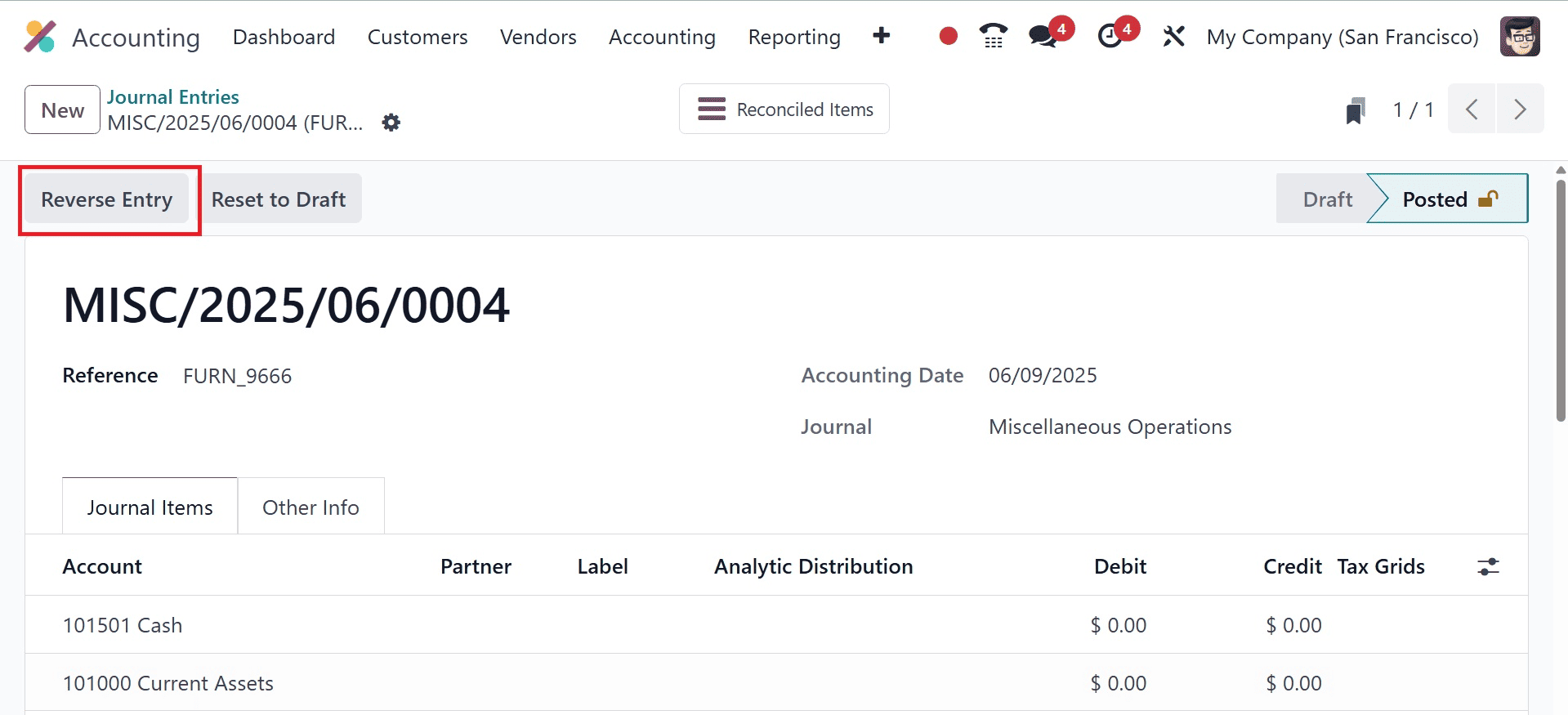 How Journal Entries & Journal Items are Recorded in Odoo 18 Accounting-cybrosys