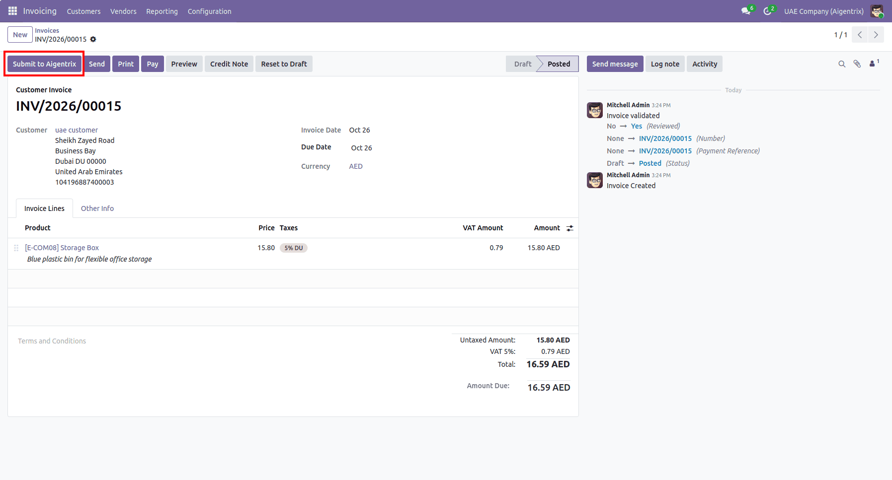 How Odoo Integrates with the Federal Tax Authority (FTA) for the UAE E-Invoicing System-cybrosys