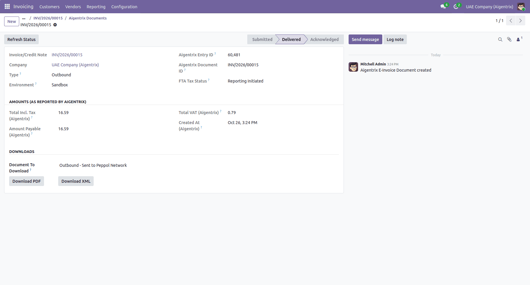 How Odoo Integrates with the Federal Tax Authority (FTA) for the UAE E-Invoicing System-cybrosys