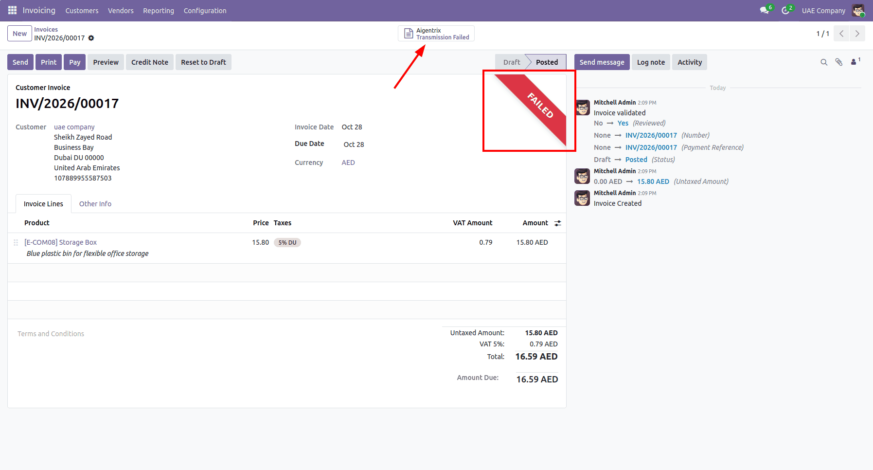 How Odoo Integrates with the Federal Tax Authority (FTA) for the UAE E-Invoicing System-cybrosys