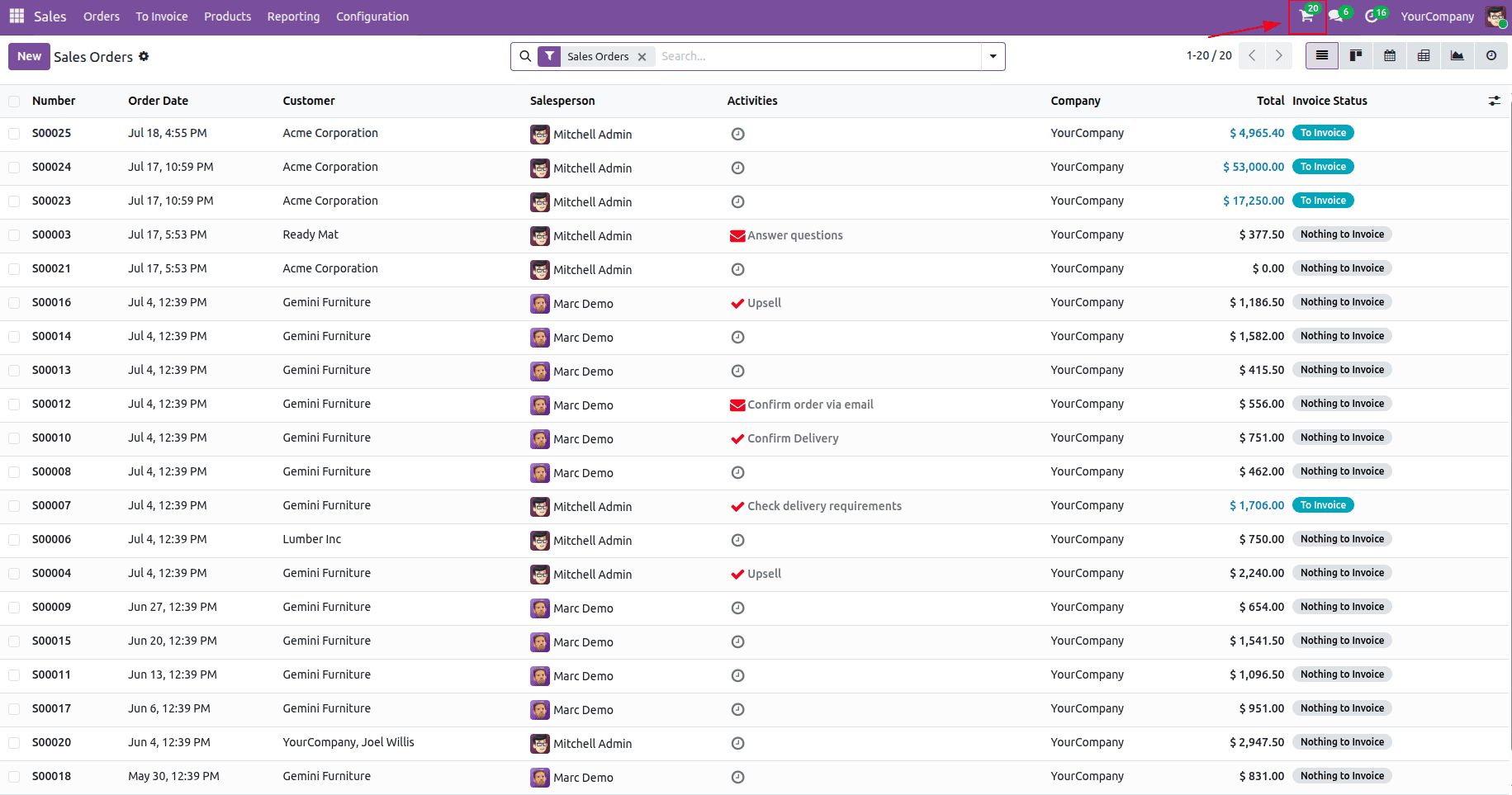 How OWL and Bus Power Realtime Systray Counters in Odoo 19-cybrosys