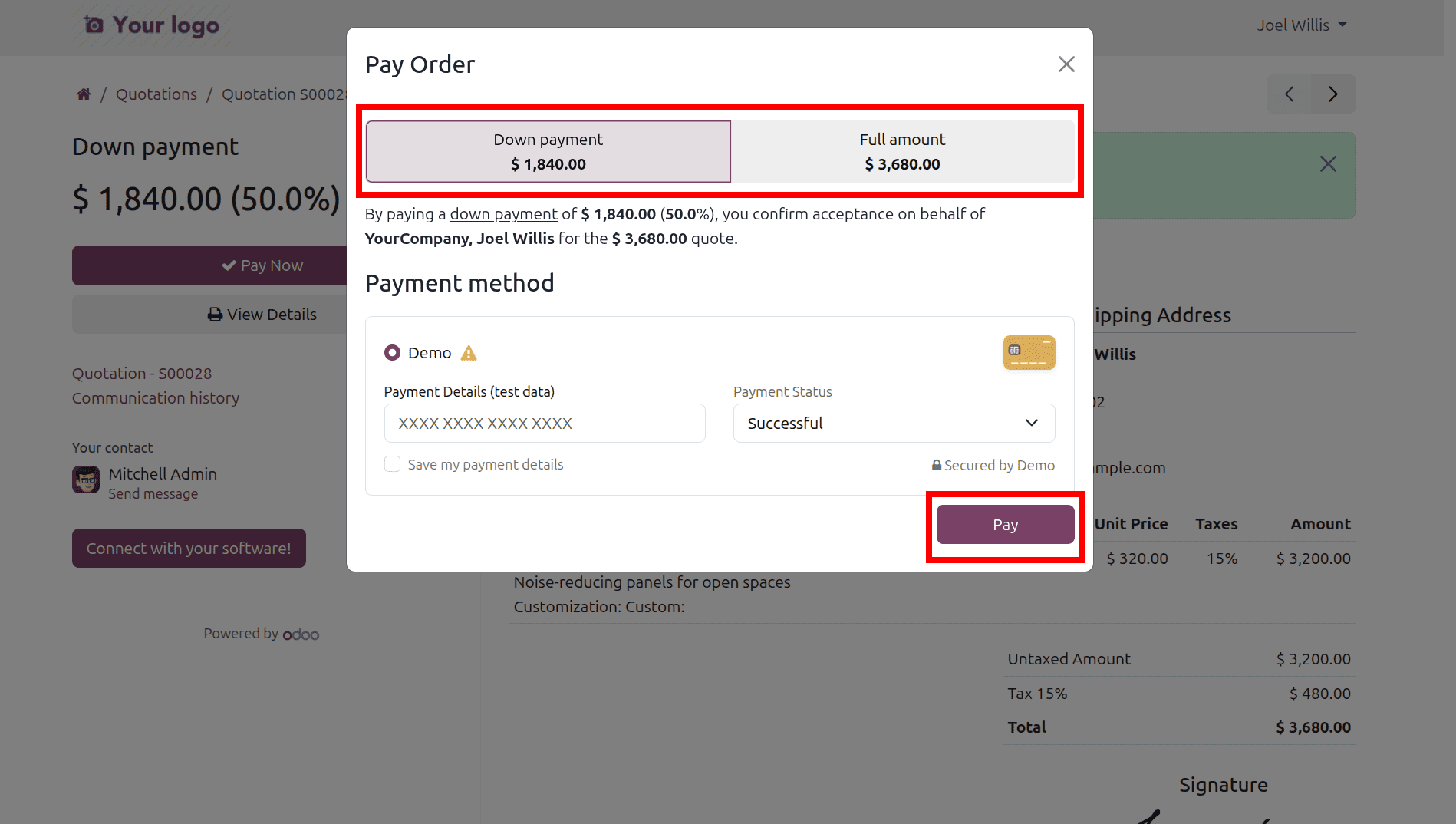 How Partial Payments Work in Odoo 19 Sales Confirmations-cybrosys
