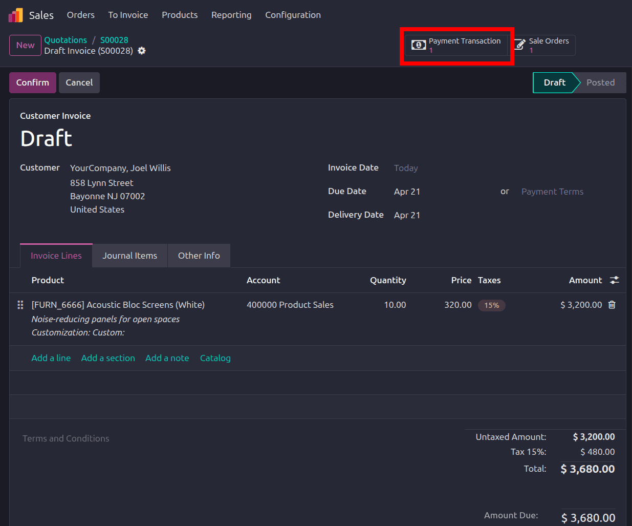 How Partial Payments Work in Odoo 19 Sales Confirmations-cybrosys