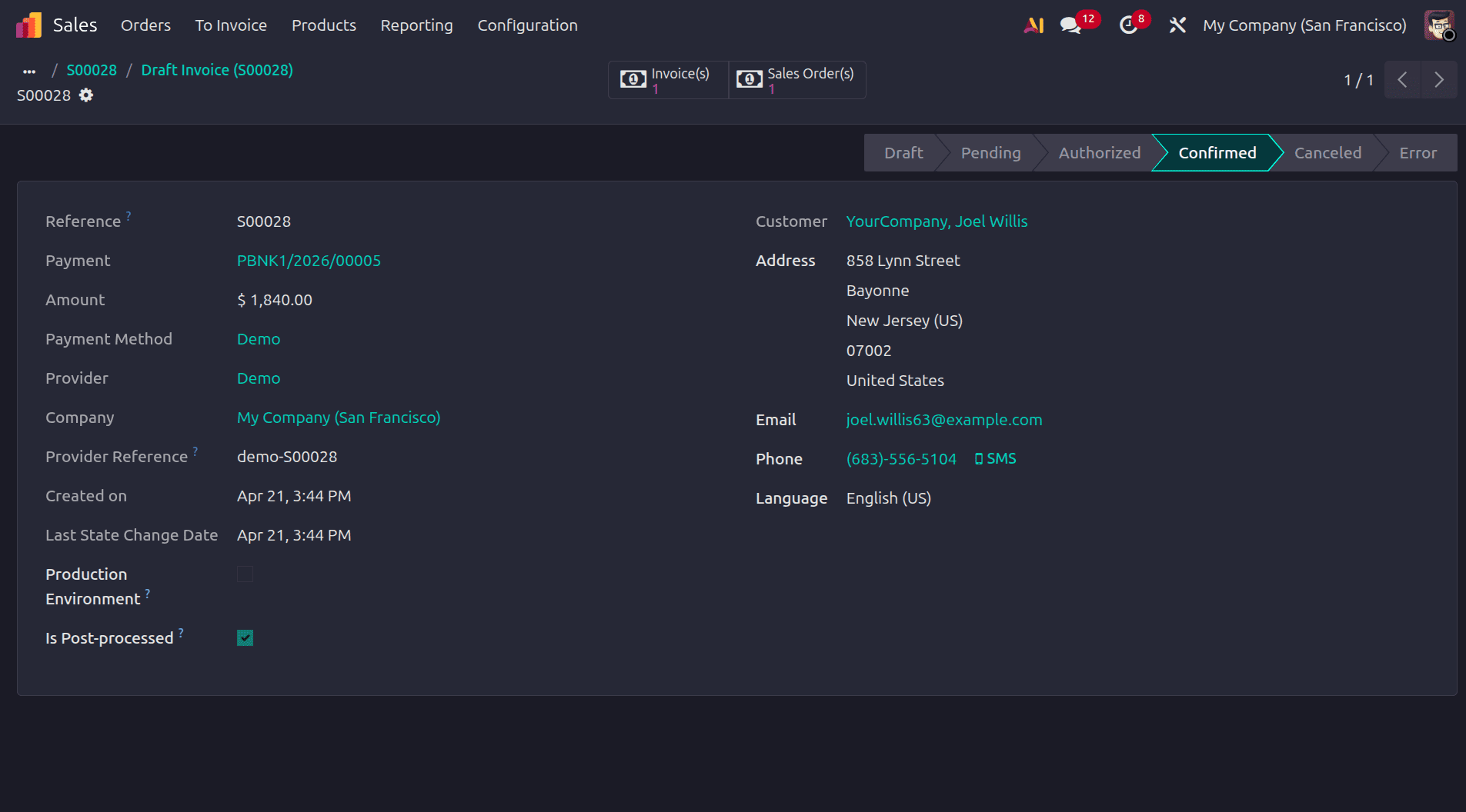 How Partial Payments Work in Odoo 19 Sales Confirmations-cybrosys