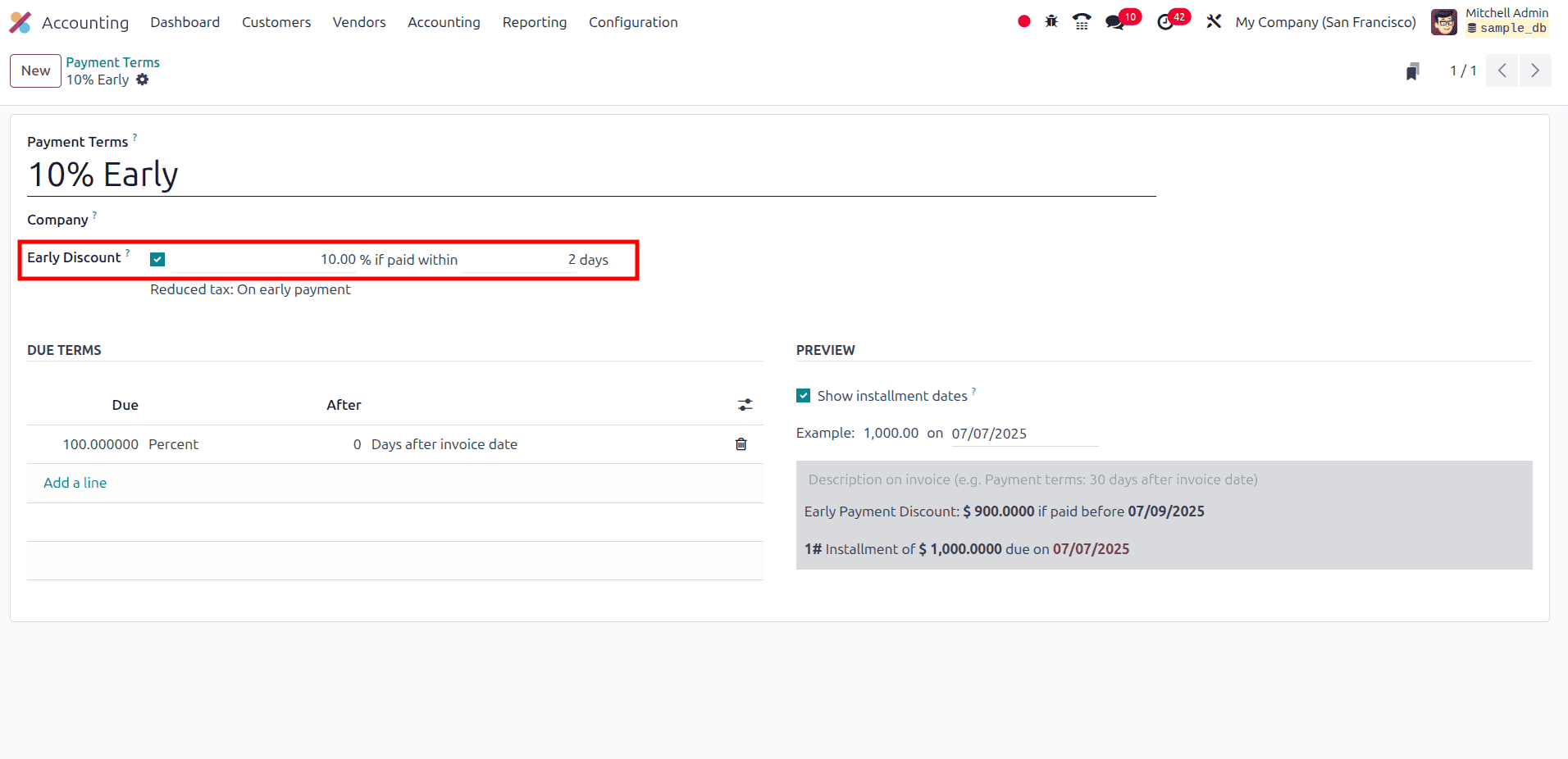 How Payment Terms are Configured in Odoo 18-cybrosys