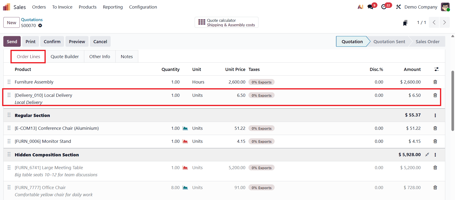 How Quotation Calculator Works In Odoo 19-cybrosys