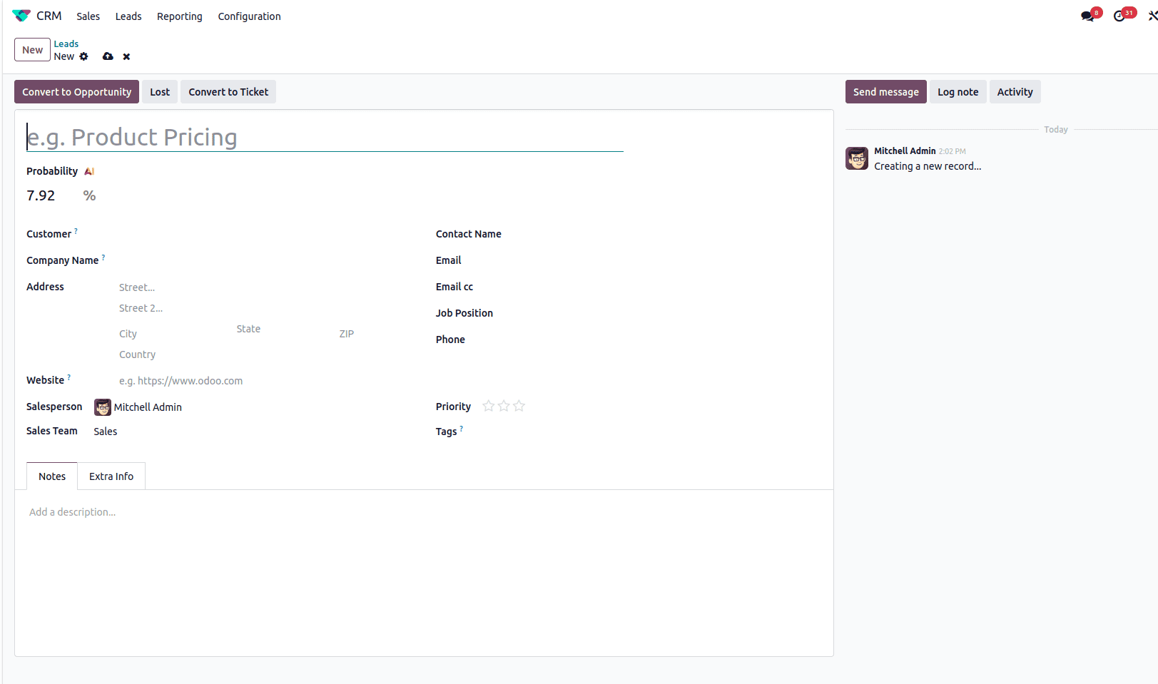 How Sales are Generated From Leads in Odoo 18-cybrosys