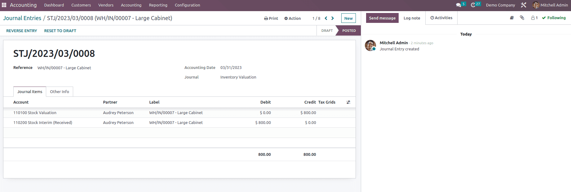 How Scraping Affects the Inventory Value in Odoo 16-cybrosys