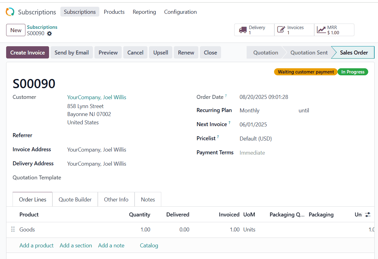 How Subscription can be Closed and Re-opened in Odoo 18-cybrosys