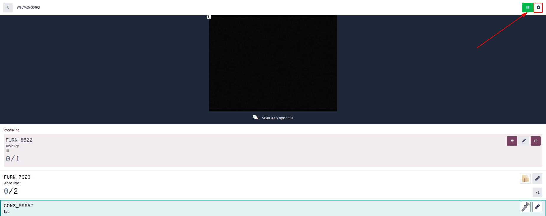 How the Barcode Application Helps in the Processing of Manufacturing Orders in Odoo 18-cybrosys