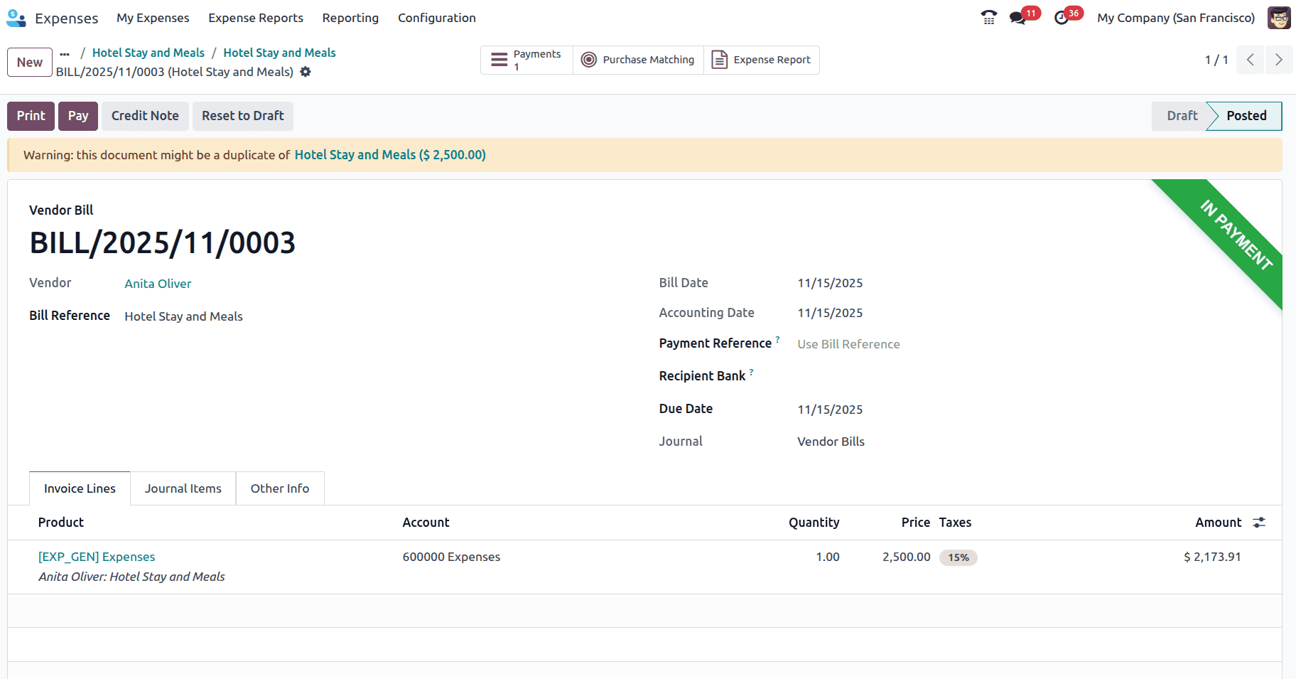 How the Employee Expense can be Reimbursed with Odoo 18 Expenses-cybrosys