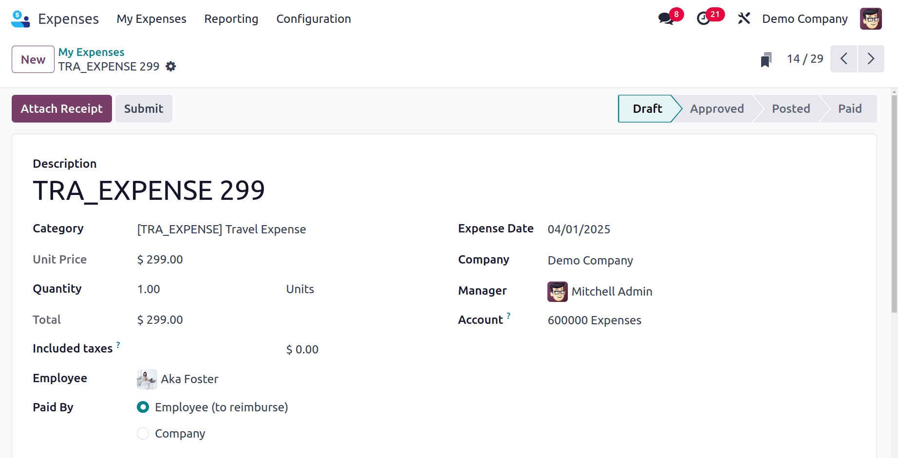 How the Expense Report is Generated Upon Incoming Email in Odoo 18 Expense-cybrosys