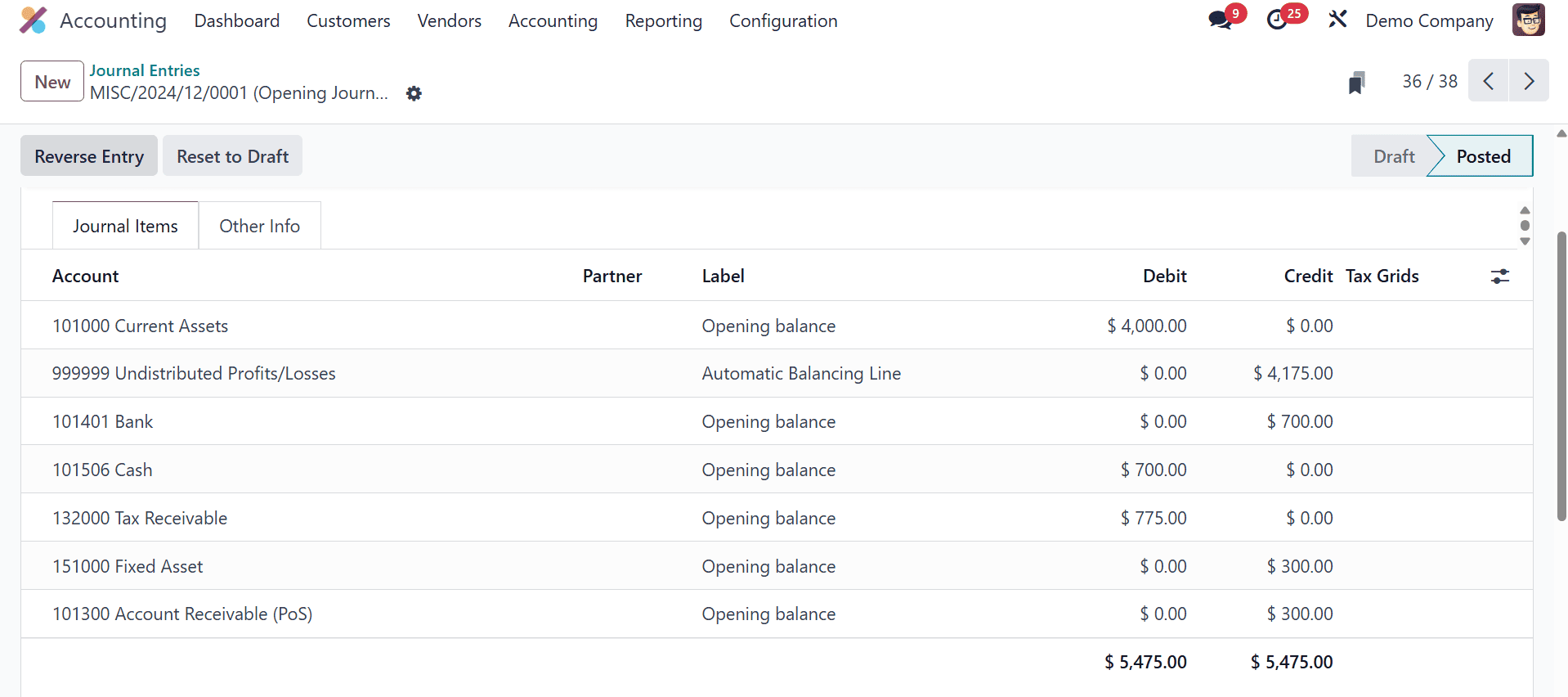 How the Opening Balance is Added in Odoo 18 Accounting-cybrosys
