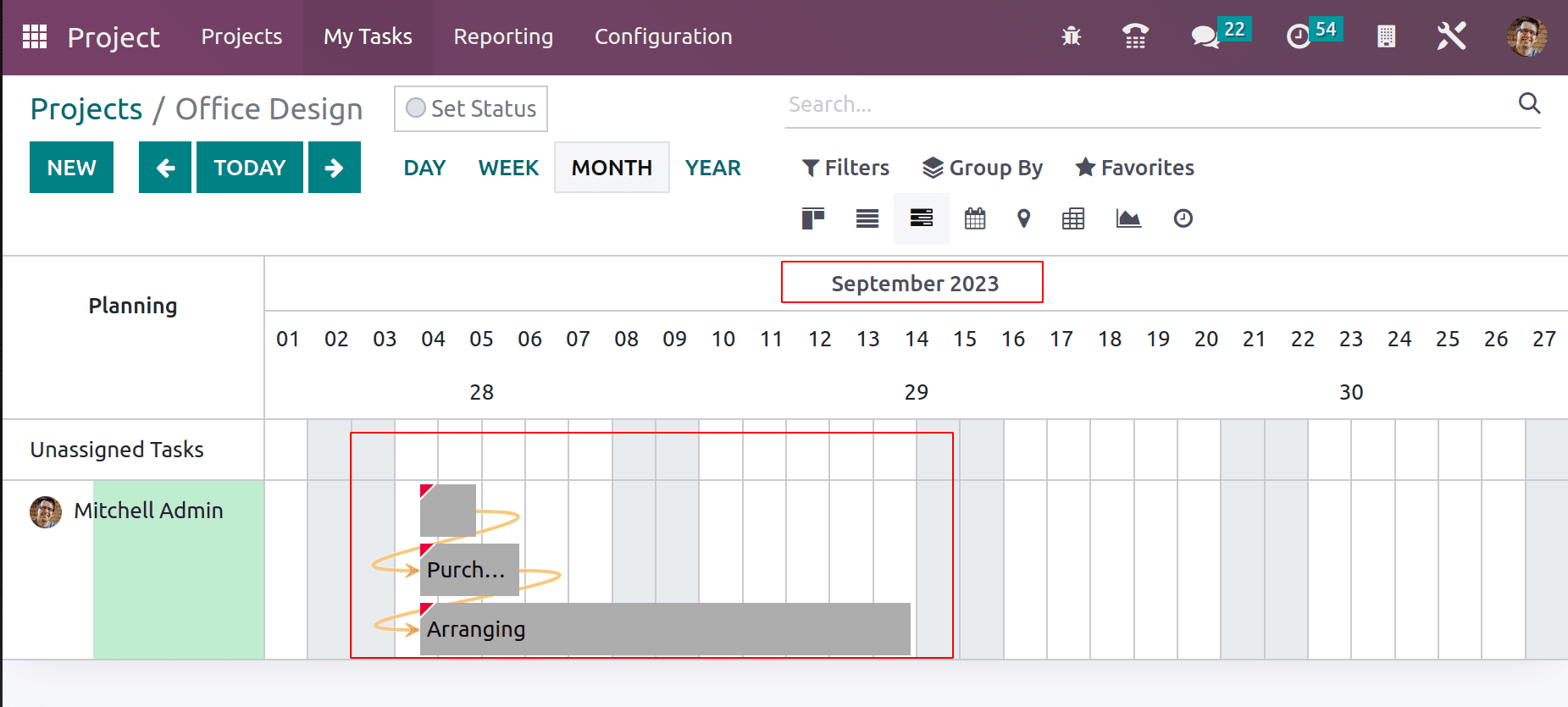 How the Task Dependencies Work in Odoo 16 Project App-cybrosys