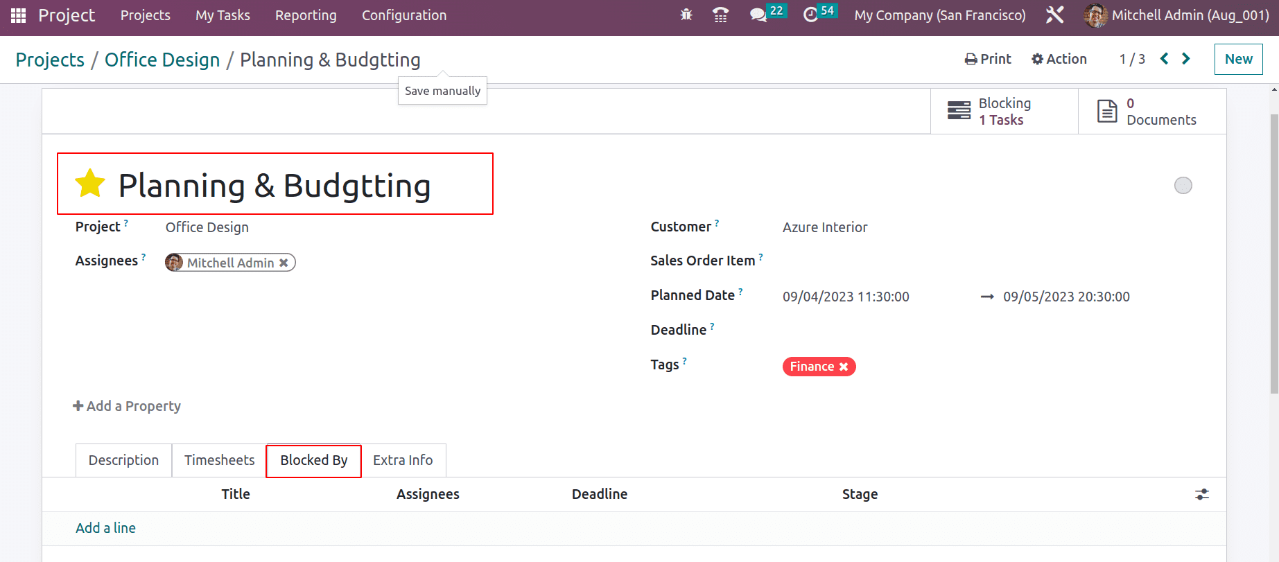 How the Task Dependencies Work in Odoo 16 Project App-cybrosys