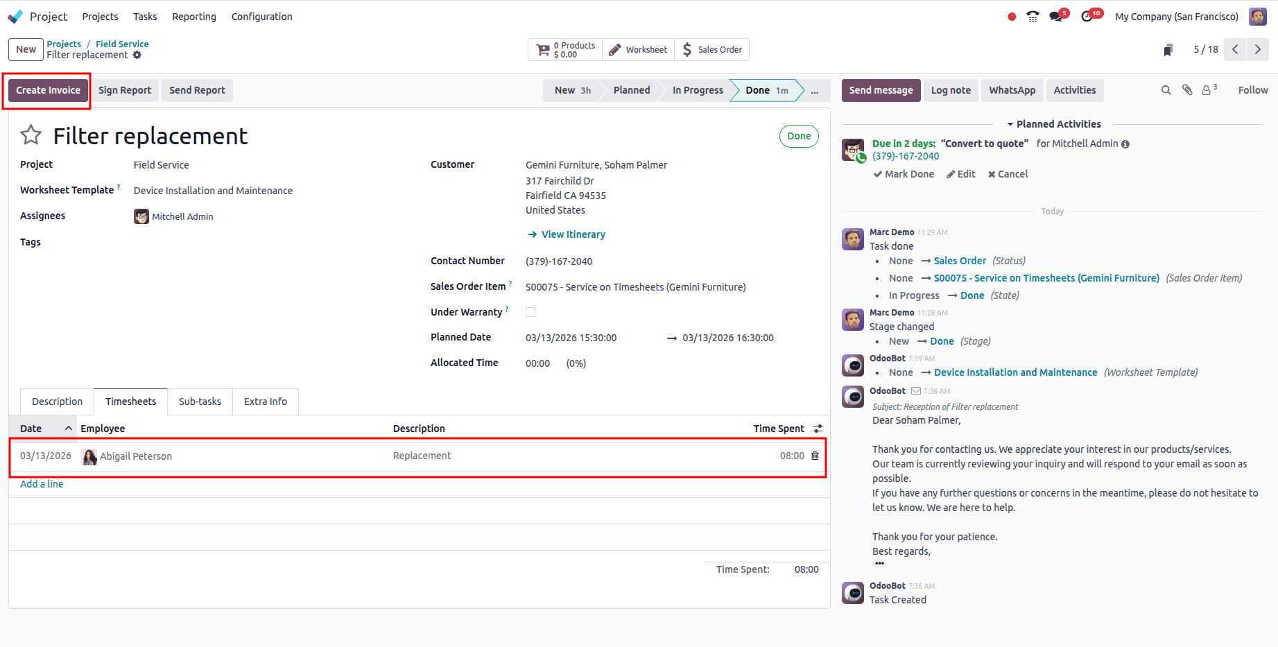 How Timesheets are Validated by a Manager in Odoo 18 Timesheet-cybrosys