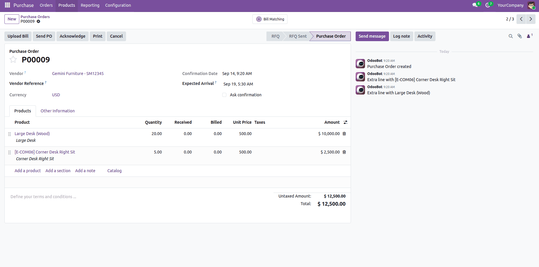 How to Add a Create Bill Button to the Purchase Order Form in Odoo 19-cybrosys
