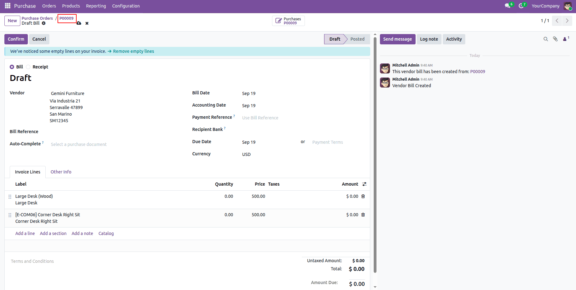 How to Add a Create Bill Button to the Purchase Order Form in Odoo 19-cybrosys