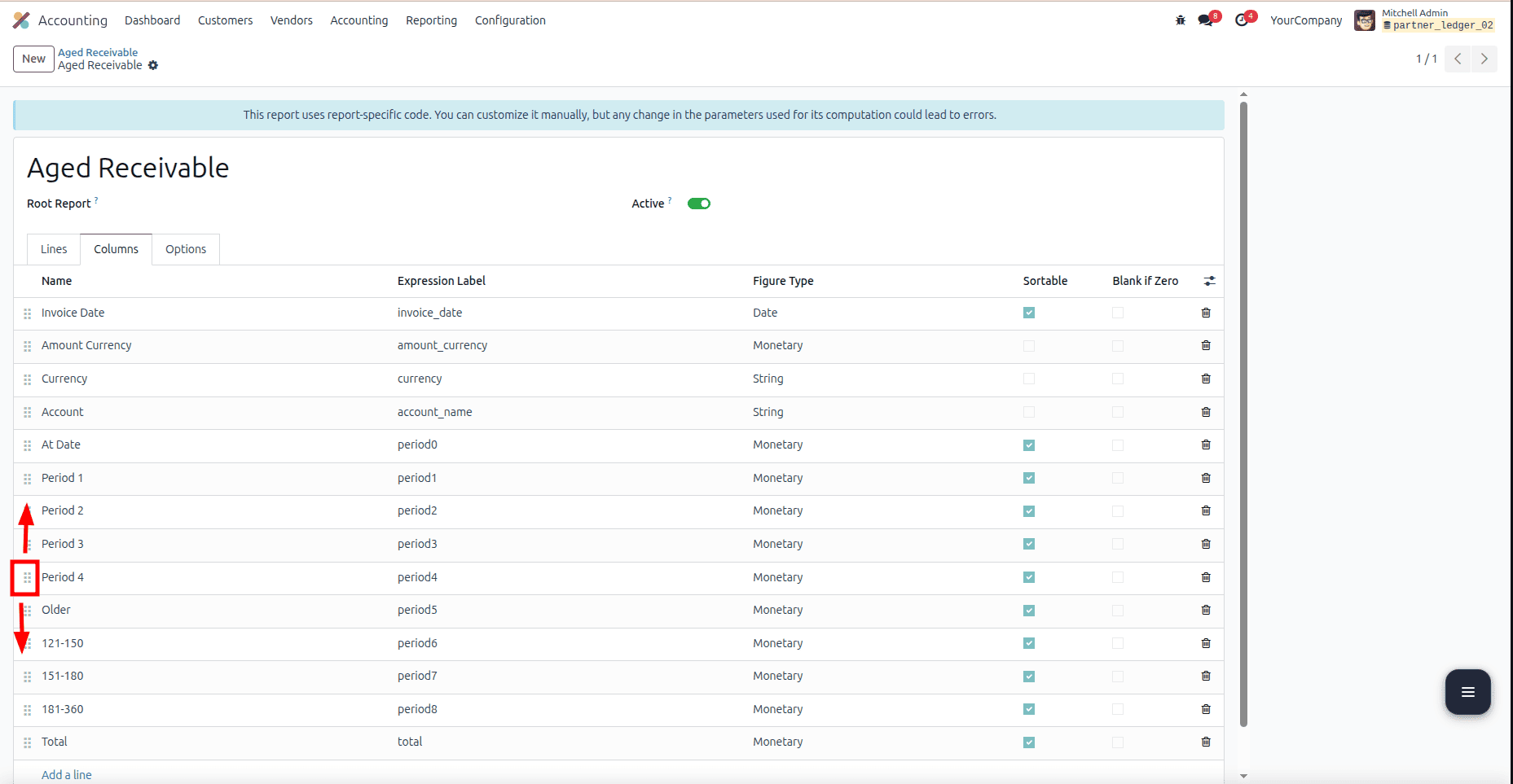 How to Add a Custom Aging Interval to the Aged Receivable Report in Odoo 18-cybrosys
