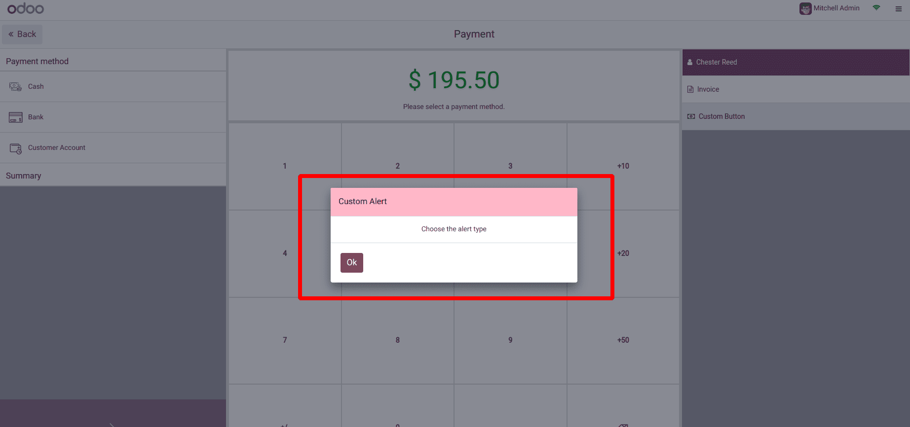 How to Add a Custom Button in Odoo 17 POS Screen-cybrosys