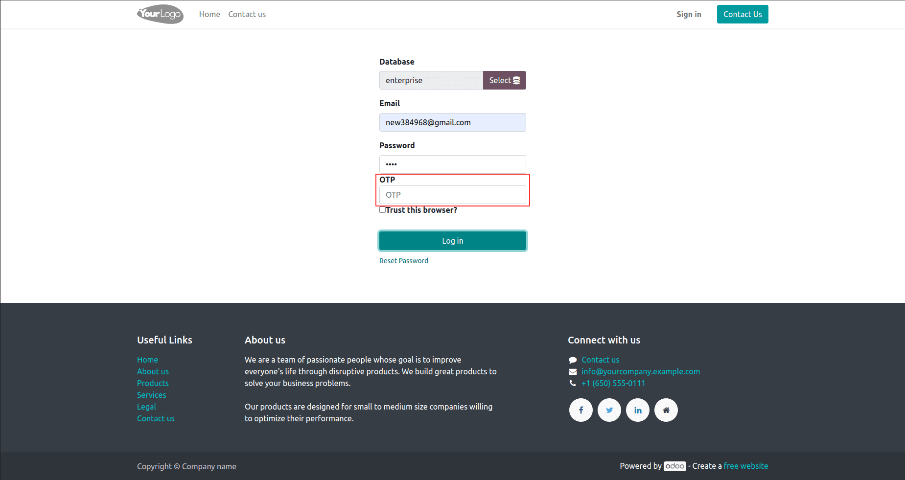 How to Add a Field in User Login Page in Odoo 16-cybrosys