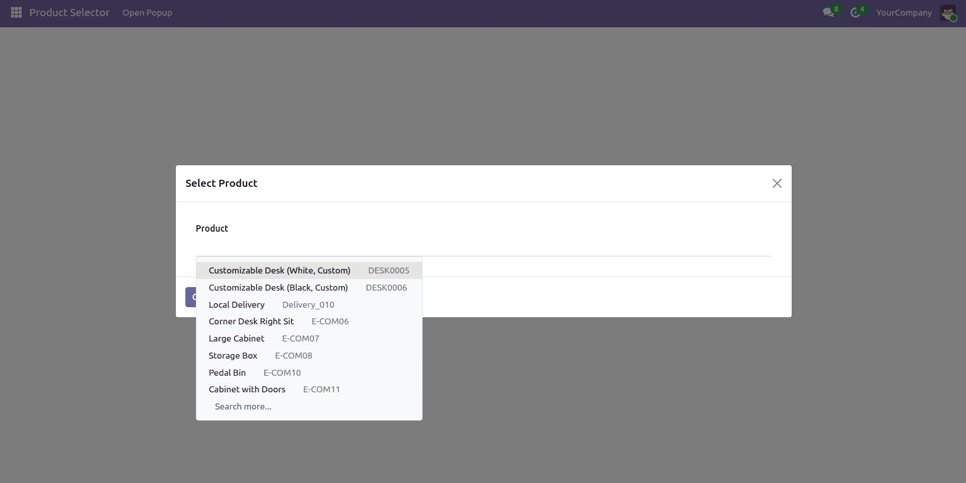 How to Add a Many2one Field to a Custom Dialog in Odoo 19 Using Owl-cybrosys