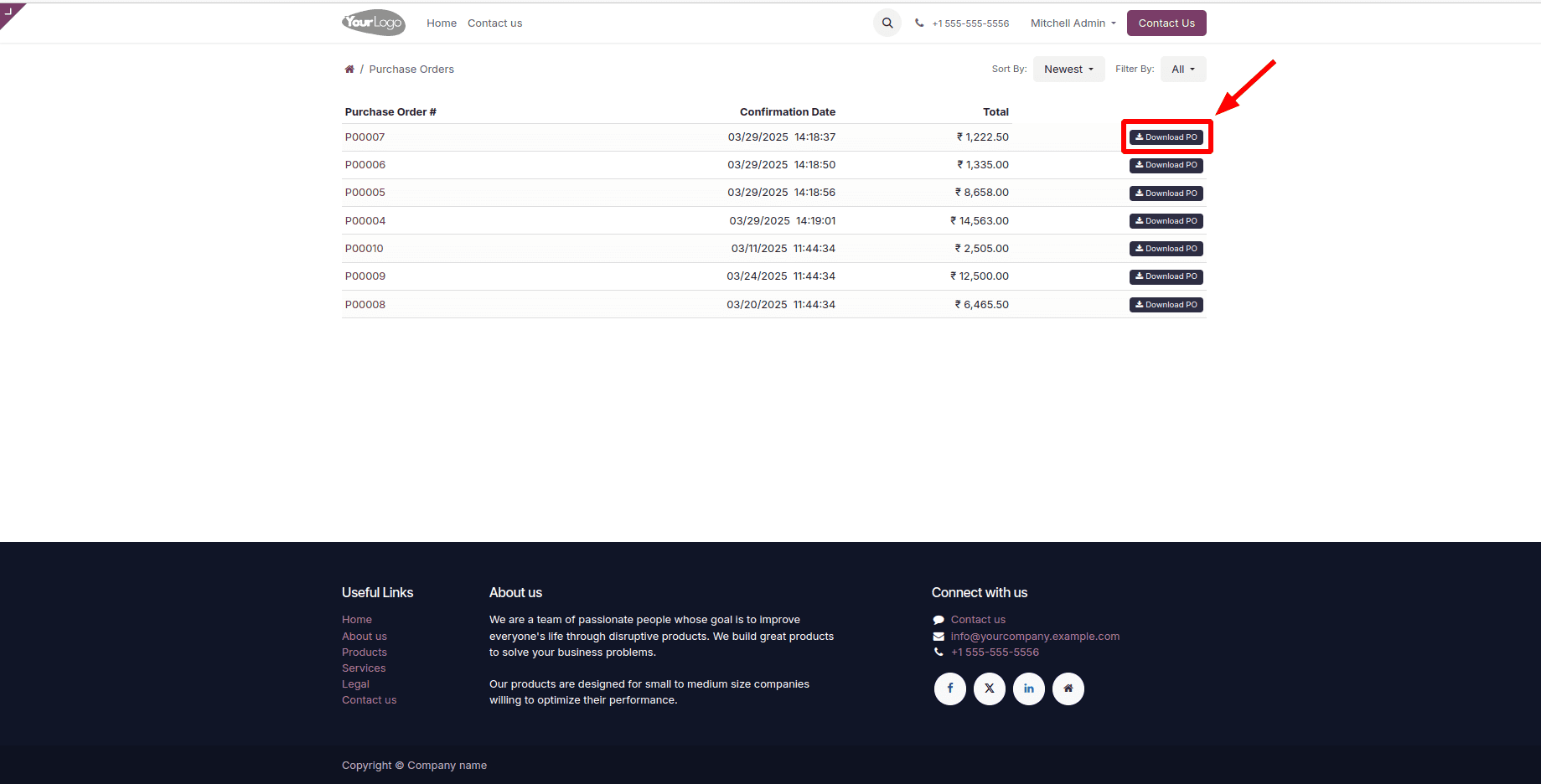 How to Add a PDF Report Download Button to the Odoo 18 Customer Portal-cybrosys