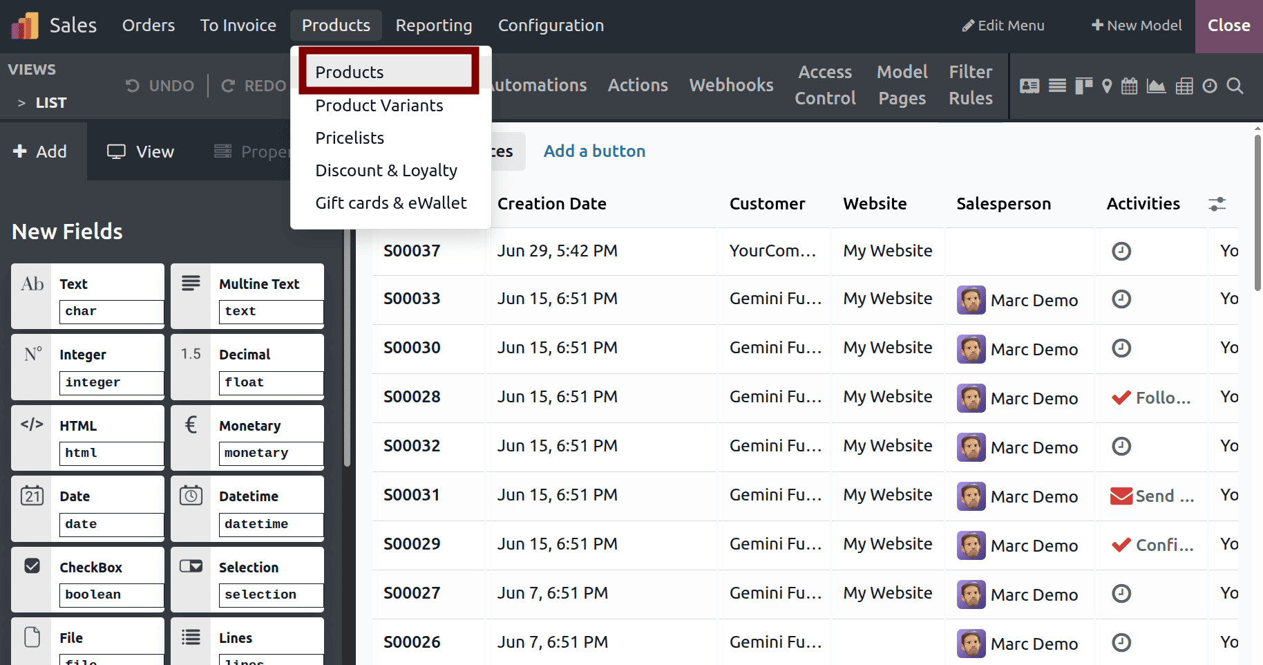 How to Add a Status Bar in Form View Using Odoo 19 Studio-cybrosys