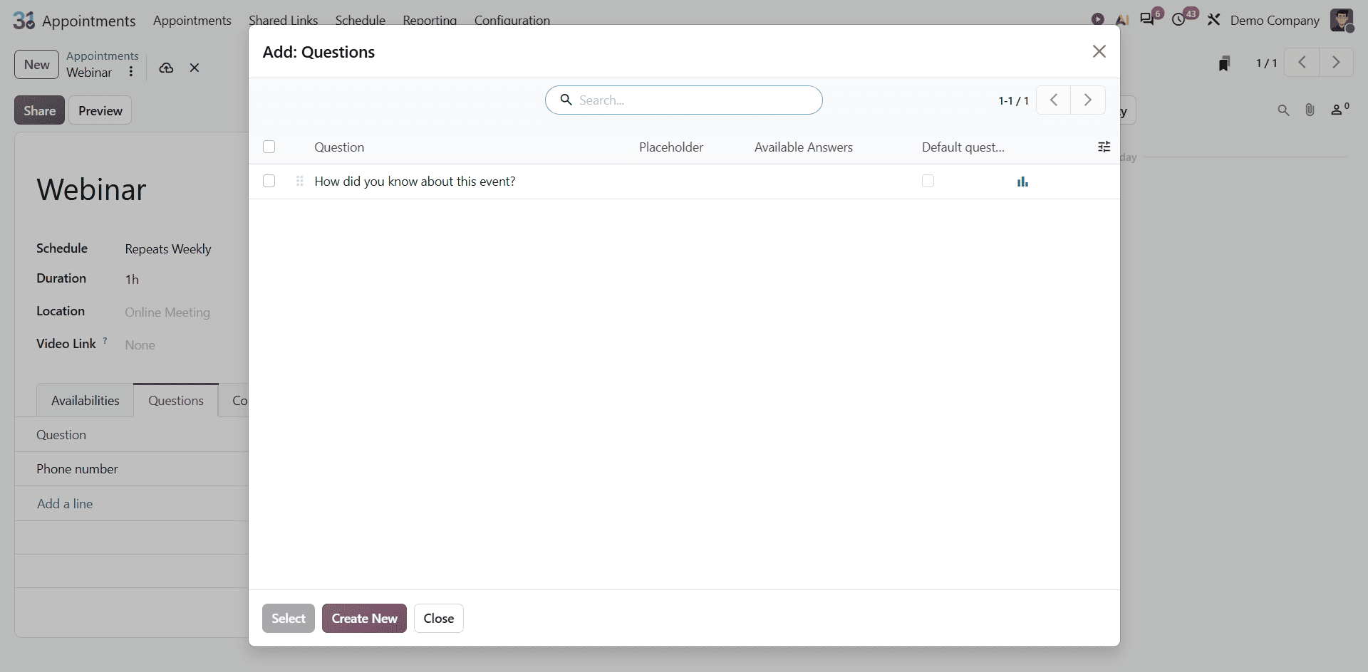 How to Add Booking Questions and Analyze Answers in Odoo 20 Appointments-cybrosys