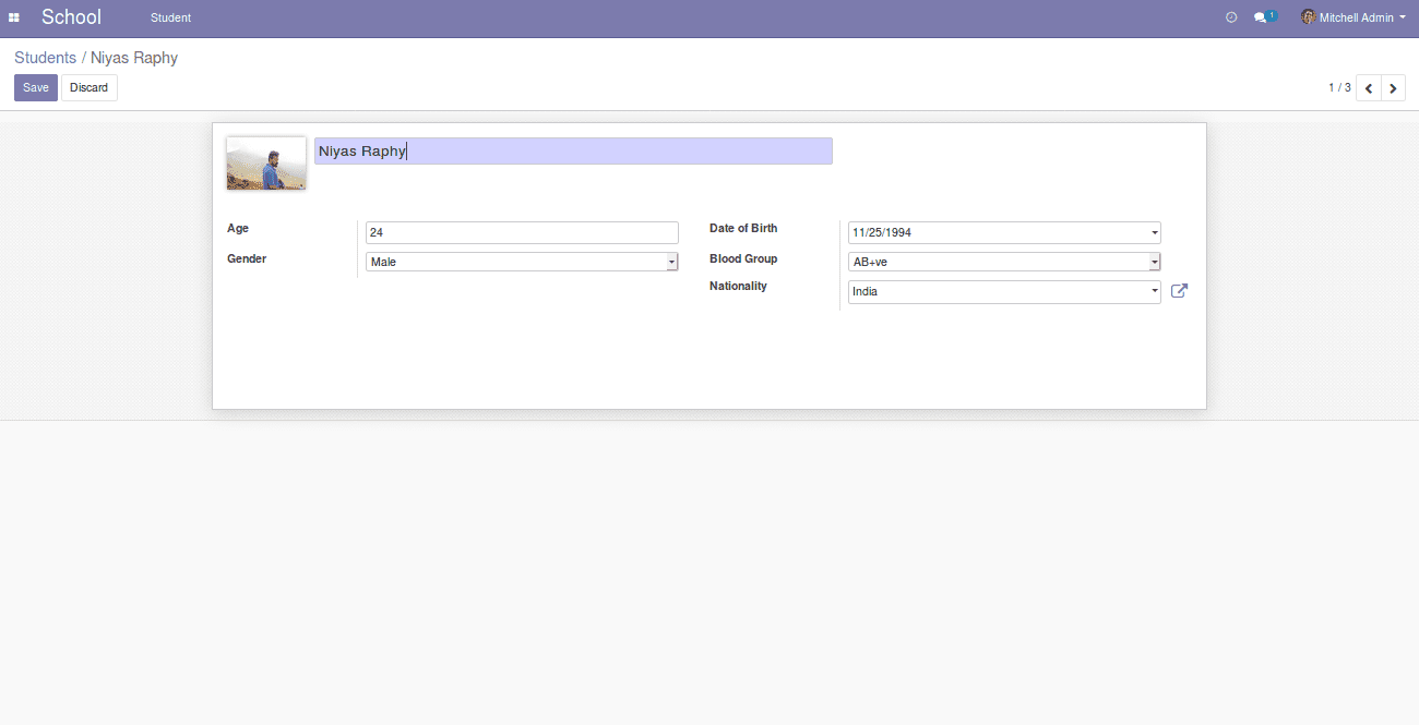 how to add chatter to form view in odoo v12